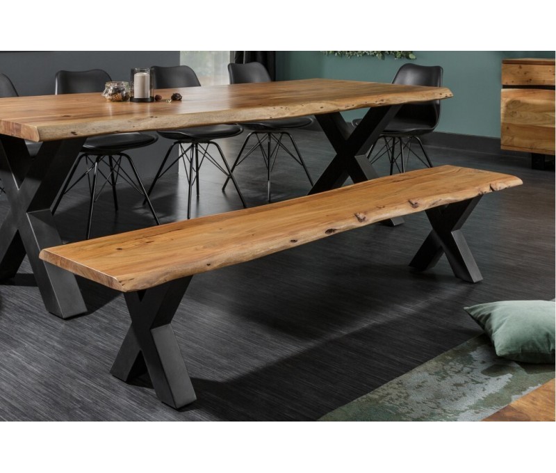 Banc massif en tronc d'arbre MAMMUT...