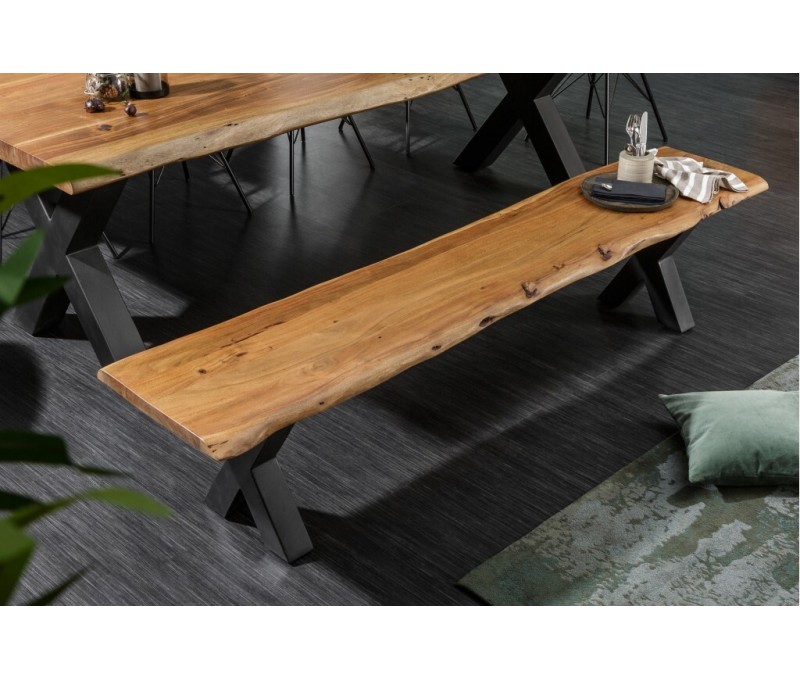 Banc massif en tronc d'arbre MAMMUT...