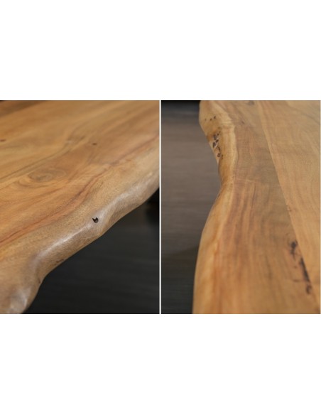 Banc massif en tronc d'arbre MAMMUT NATURE 160cm en bois d'acacia