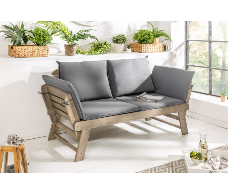 Banc massif MODULAR 152cm gris acacia...