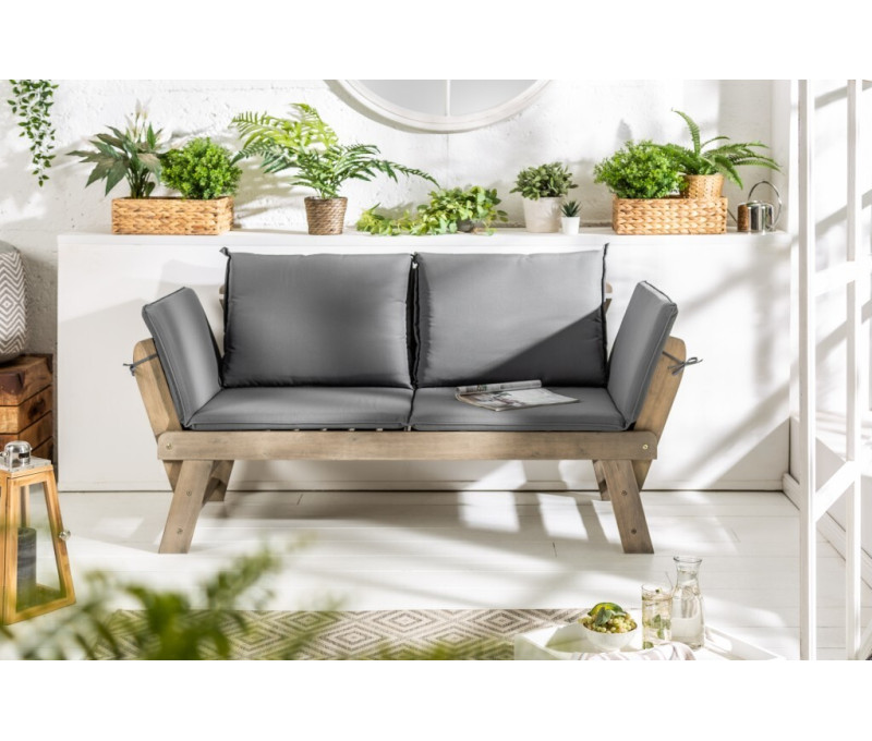 Banc massif MODULAR 152cm gris acacia...