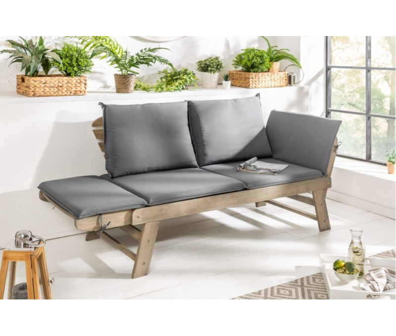 Banc massif MODULAR 152cm gris acacia...