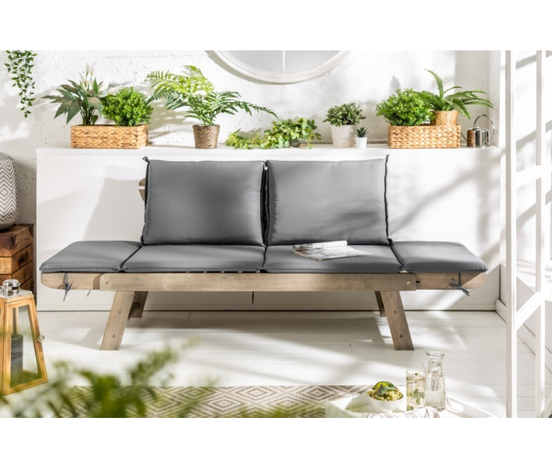 Banc massif MODULAR 152cm gris acacia...