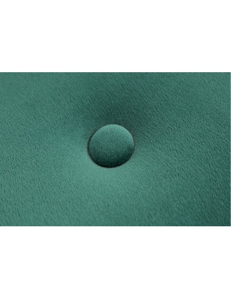 Tabouret élégant velours vert émeraude avec structure chromée