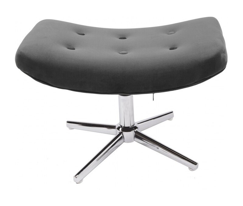 élégante tabouret gris velours avec...