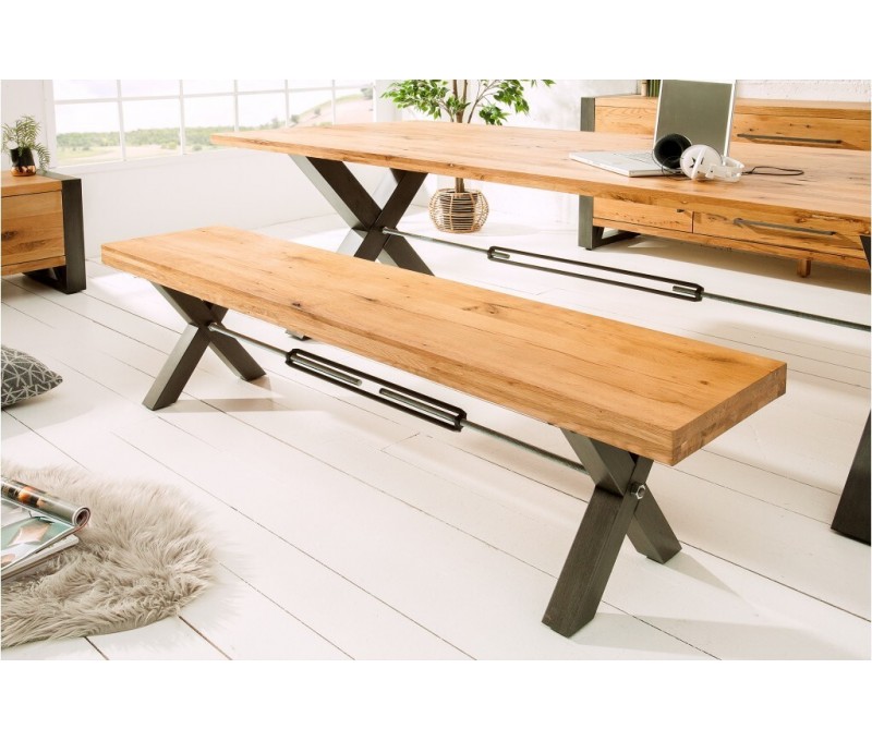 Banc massif THOR 180cm chêne sauvage...