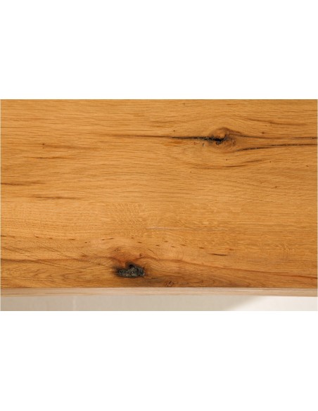 Banc massif THOR 180cm chêne sauvage huilé en design industriel
