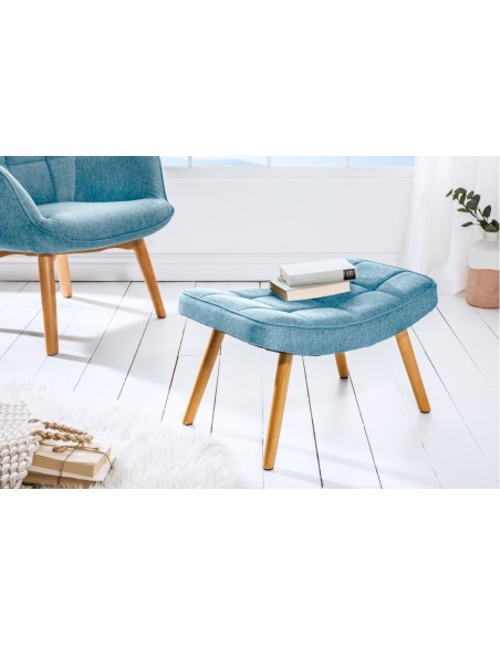 Tabouret design SCANDINAVIA bleu clair hêtre Scandinavian Design Tabouret pour pieds