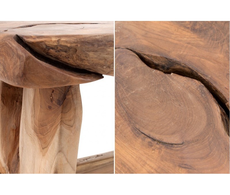 Banc massif en tronc d'arbre...