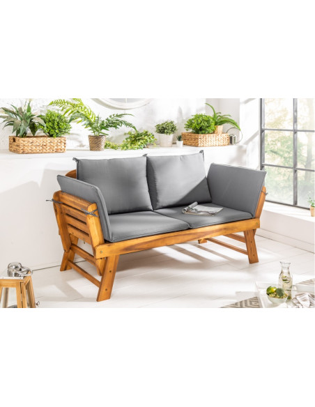 Banc massif MODULAR 152cm acacia Banc de jardin pliable