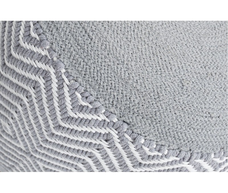 Pouf design tissé ORIENTAL 50cm gris...