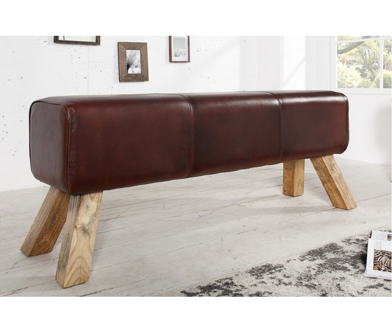 Banc rétro 120cm avec revêtement en...