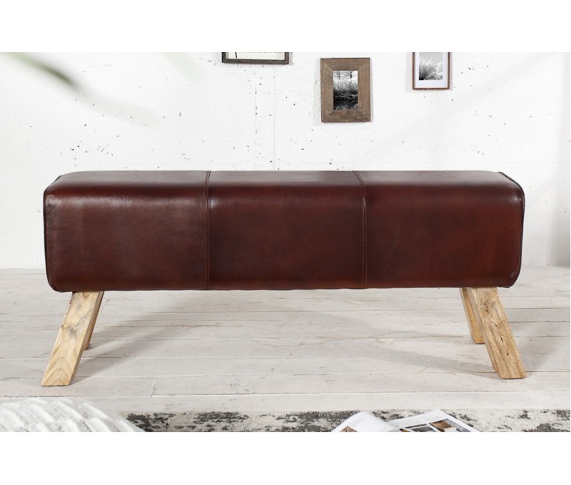 Banc rétro 120cm avec revêtement en...