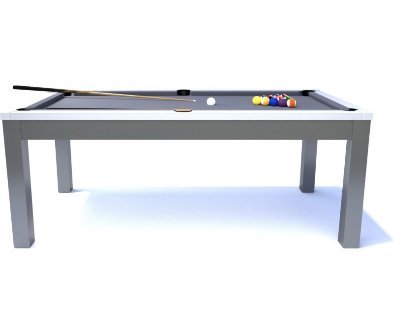 Mesa de comedor billar 7ft blanco y gris