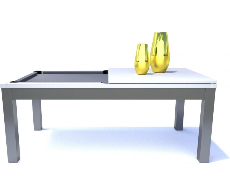 Mesa de comedor billar 7ft blanco y gris